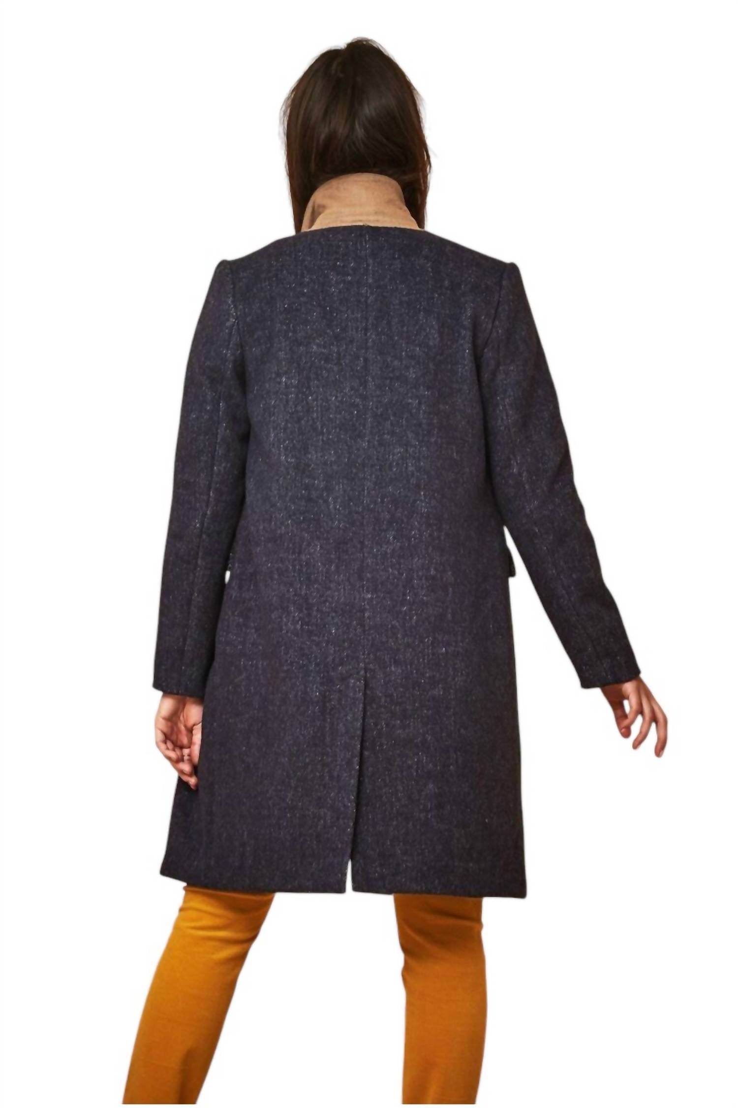 Court & Rowe - Blair Double Breasted Twill Mid Length Pea Coat - Rack Hunt -