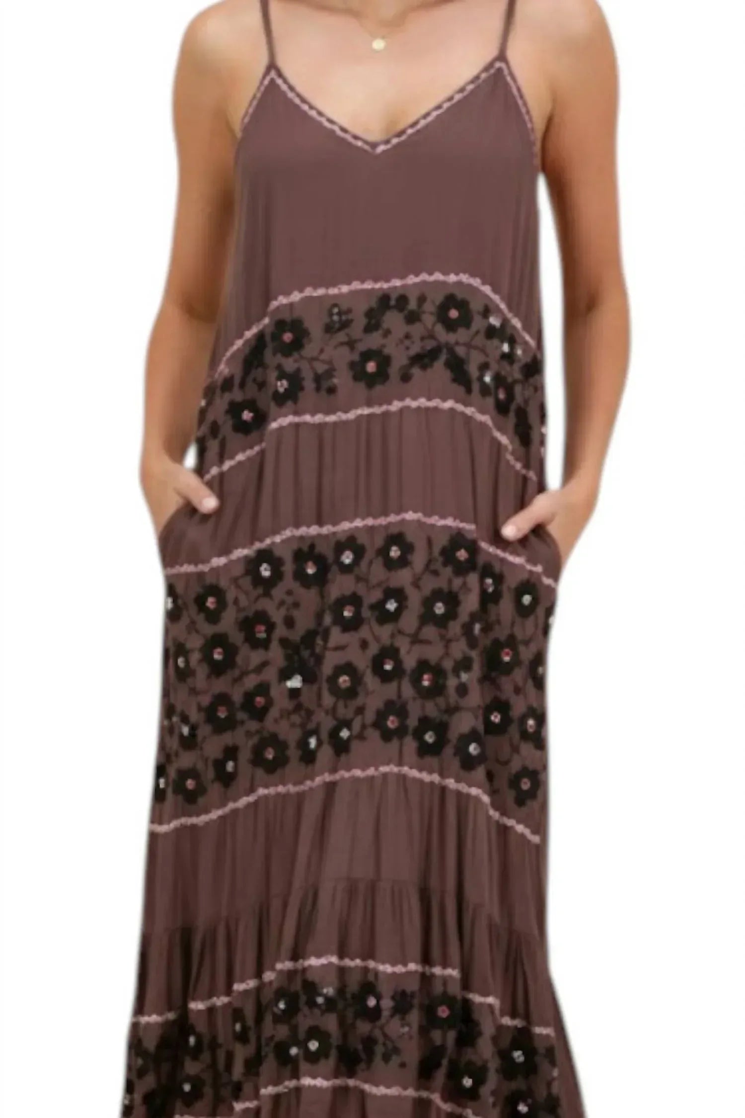 Rubyyaya - Spaghetti Straps Charlotte Midi Dress - Rack Hunt