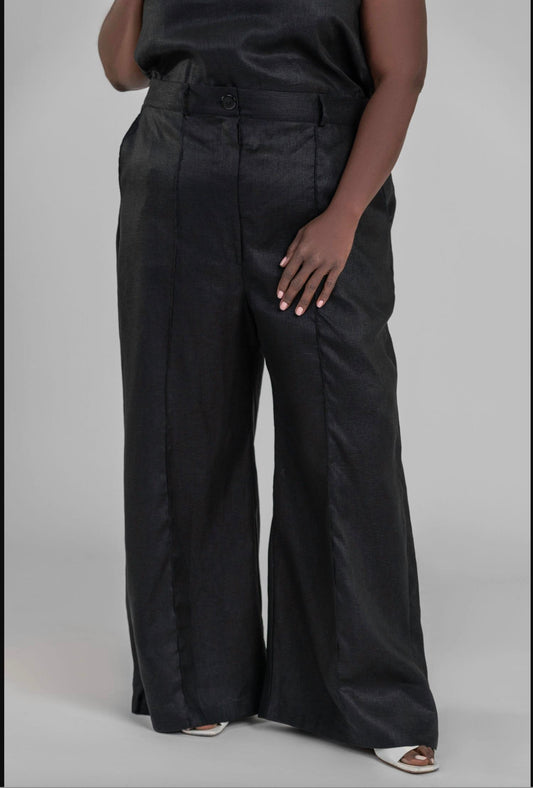Little Luxuries Linen Wide Leg Pants - Plus