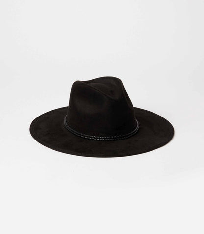 Women's Braided Trim Fedora Hat