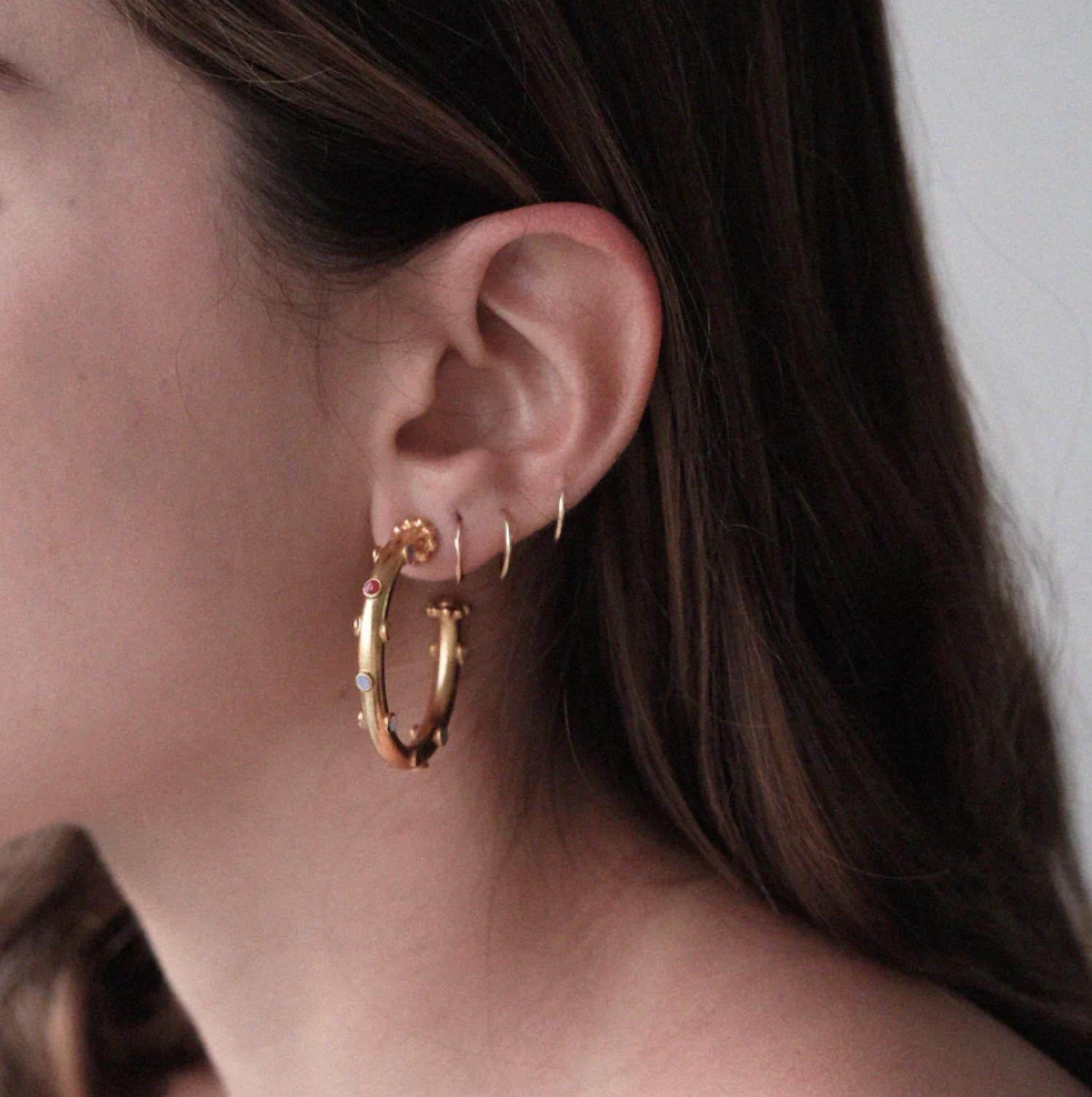 Daniela Salcedo - Women's Trufa Rainbow Hoop Earrings - Rack Hunt -