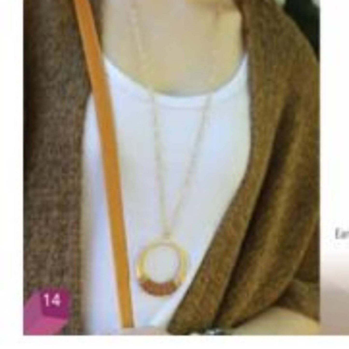 Women's Circle Pendant Necklace With Snake Print Wrap