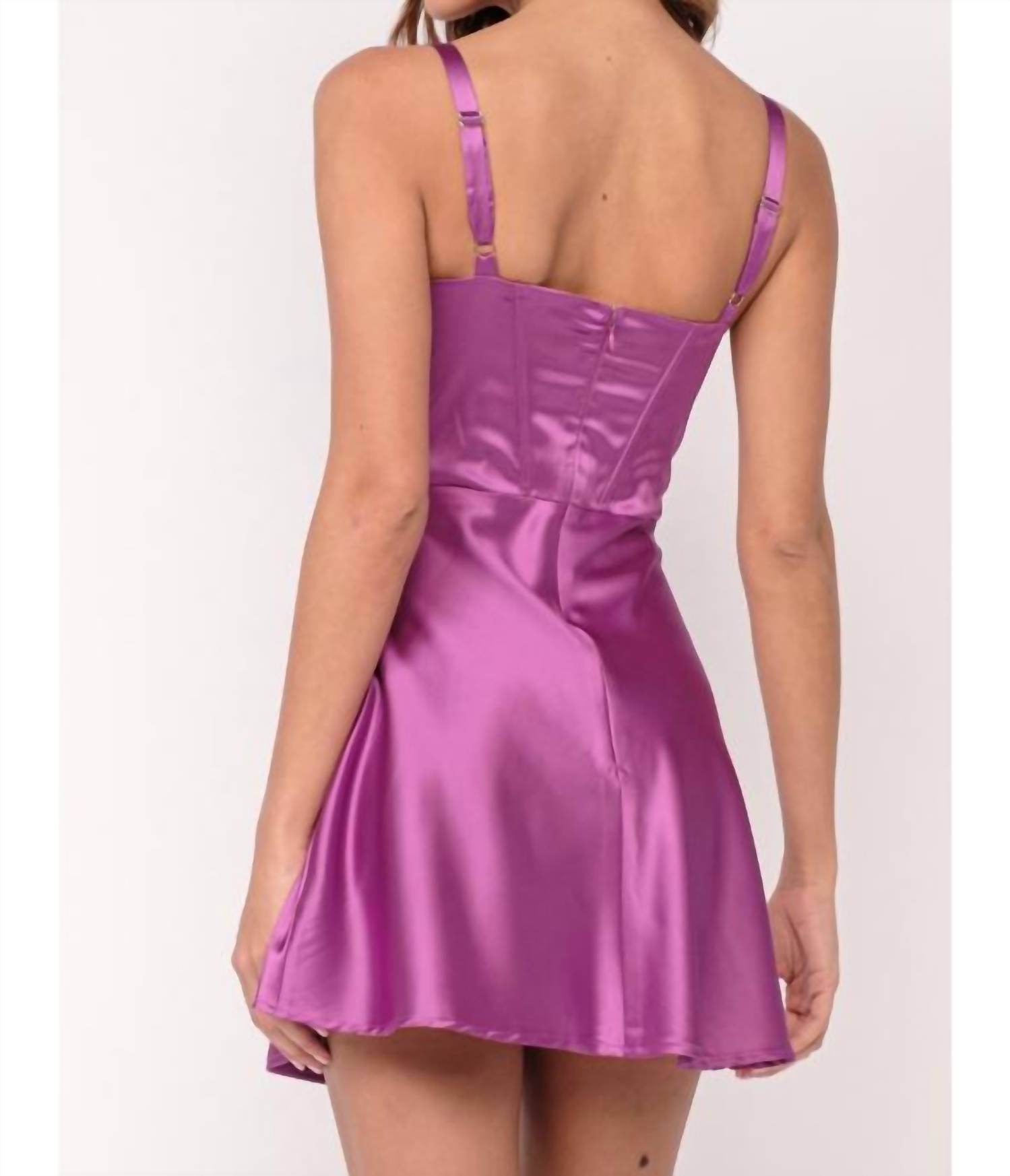 Cason Couture - The Reece Satin Mini Dress - Rack Hunt -