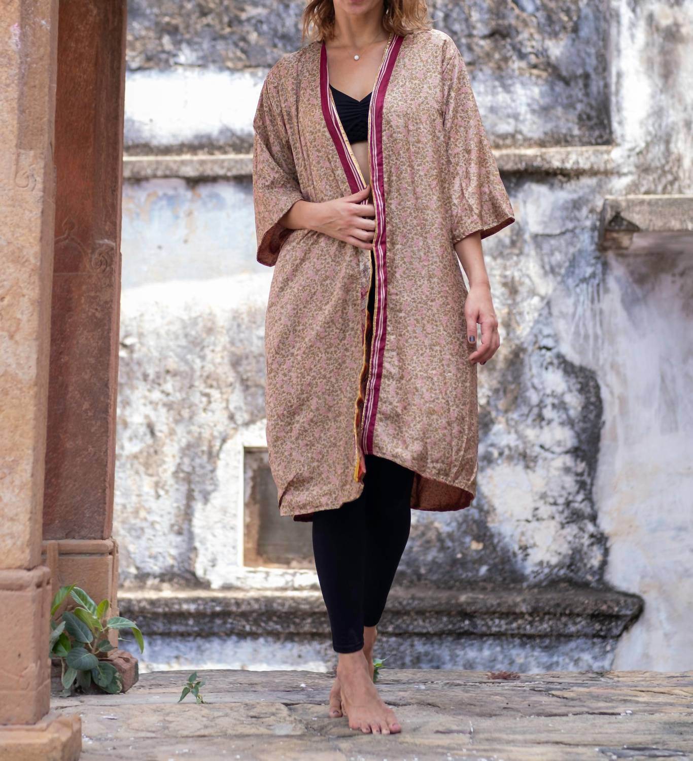 StandAwt - Leila Reversible Saree One Size Kimono - Rack Hunt -