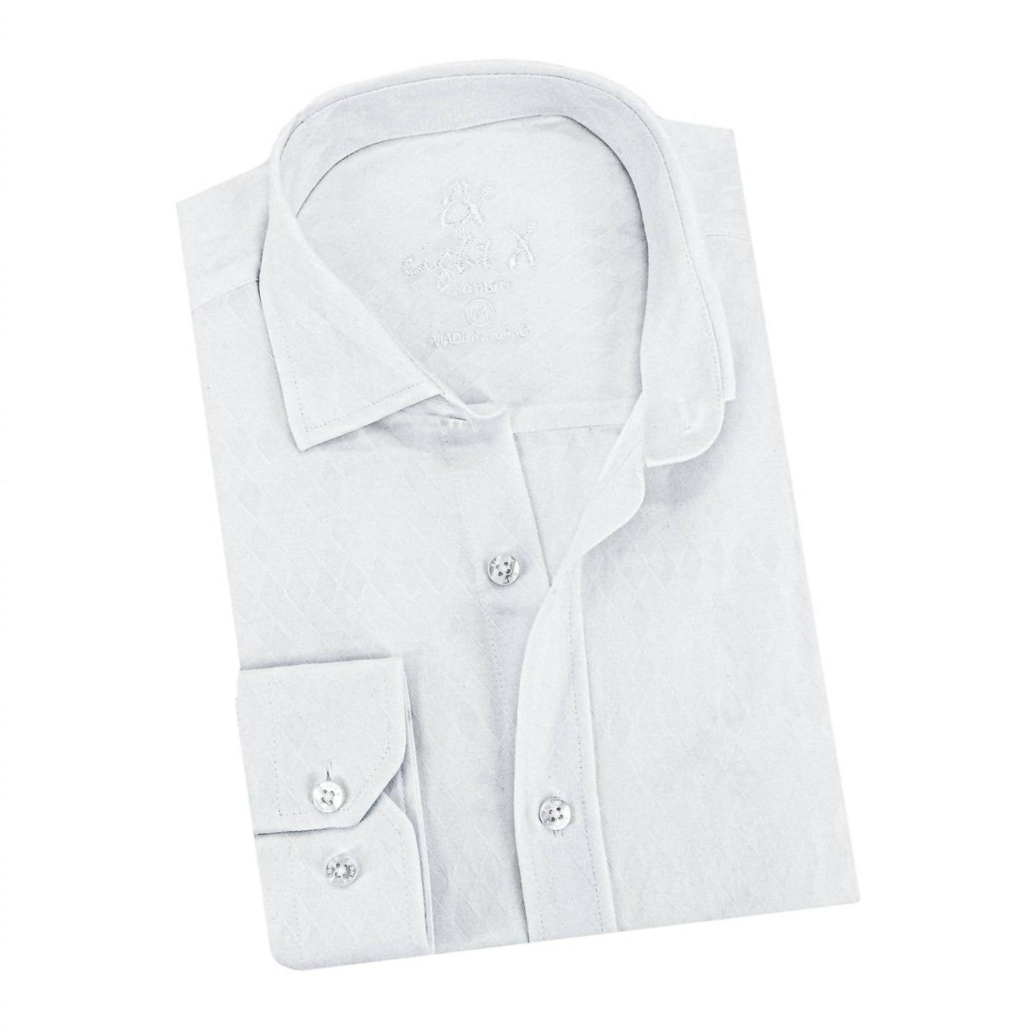 Argyle Jacquard Button Down Shirt