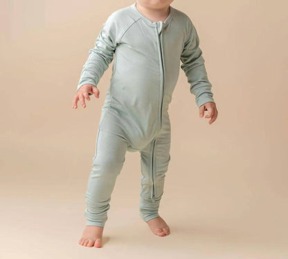 Boys Solid Zipper Romper