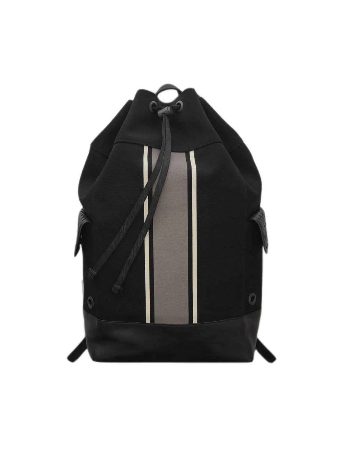 Unisex - Striped Canvas Backpack