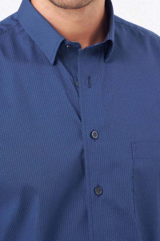 Printed Circle Cotton Sport Shirt