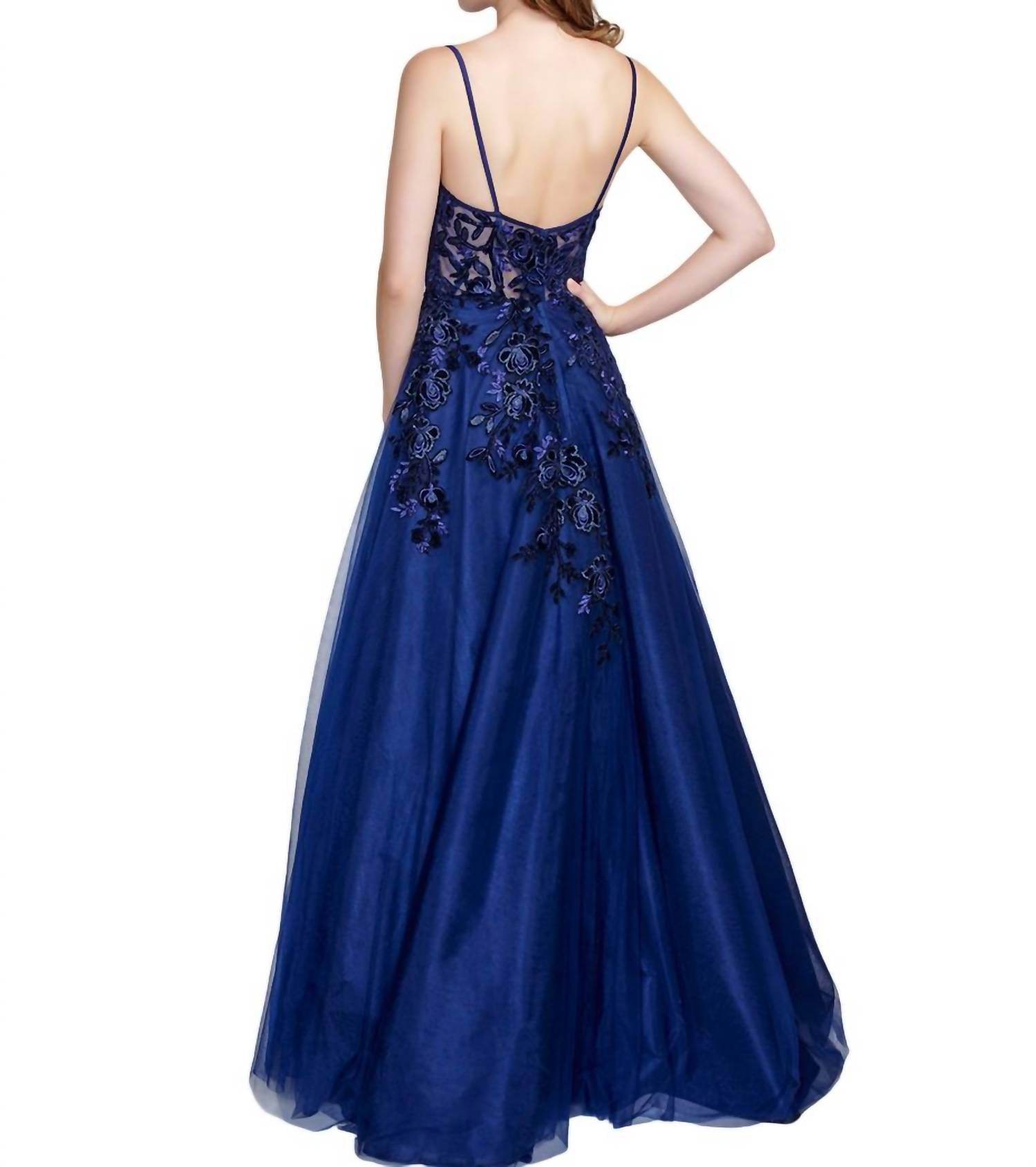 Nina Canacci - Floral Applique Ball Gown - Rack Hunt