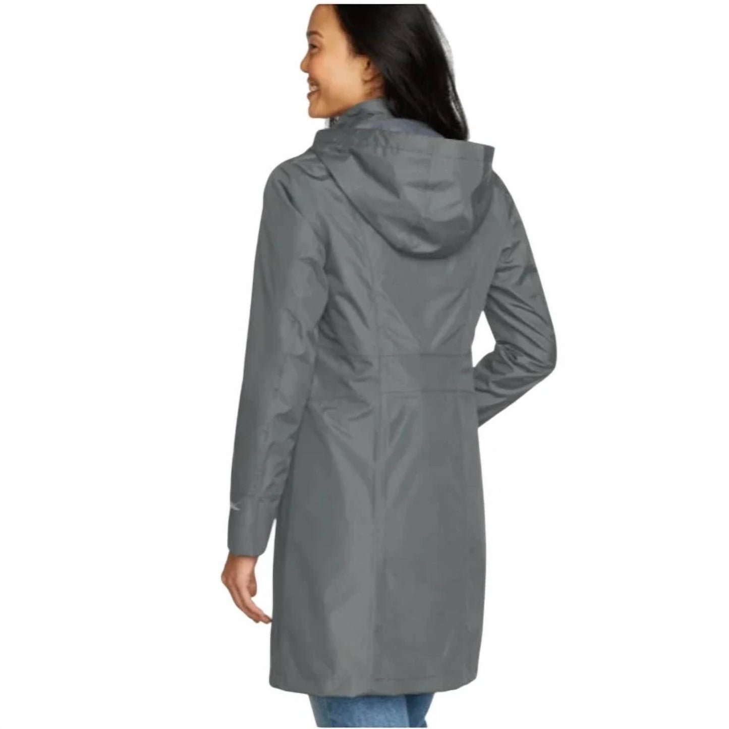 Girl On The Go Rain Hooded Trench Coat