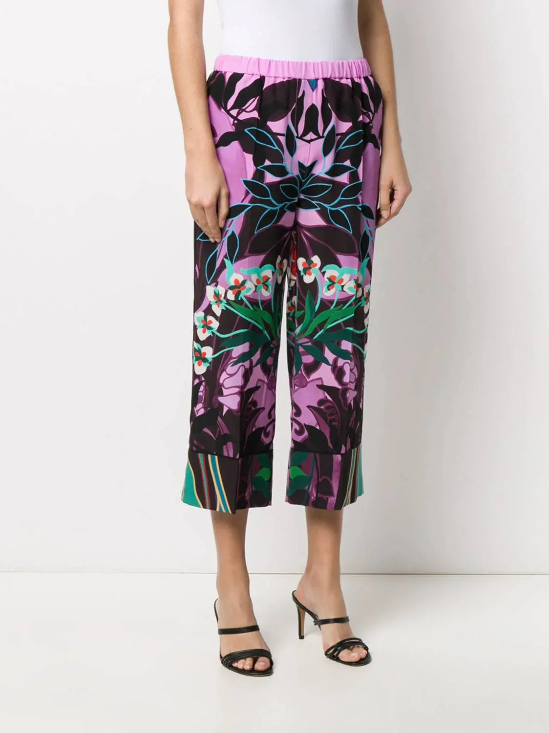 Valentino - Culottes With Orchid Print Pants - Rack Hunt