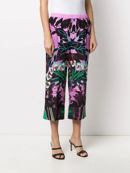 Valentino - Culottes With Orchid Print Pants - Rack Hunt