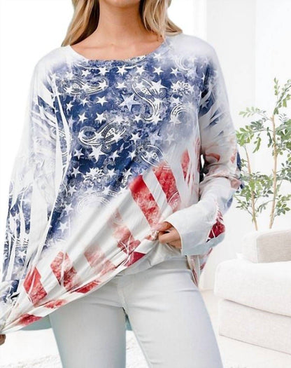 Long Sleeve Flag Top