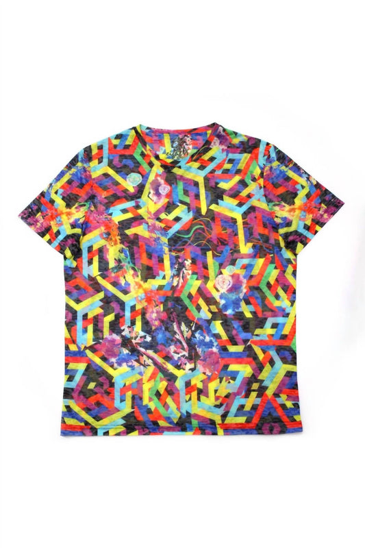 Geo Lines Print T-shirt