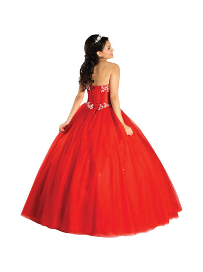 Queenly Sweetheart Sleeved Ball Gown