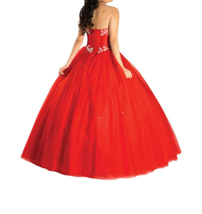 Queenly Sweetheart Sleeved Ball Gown
