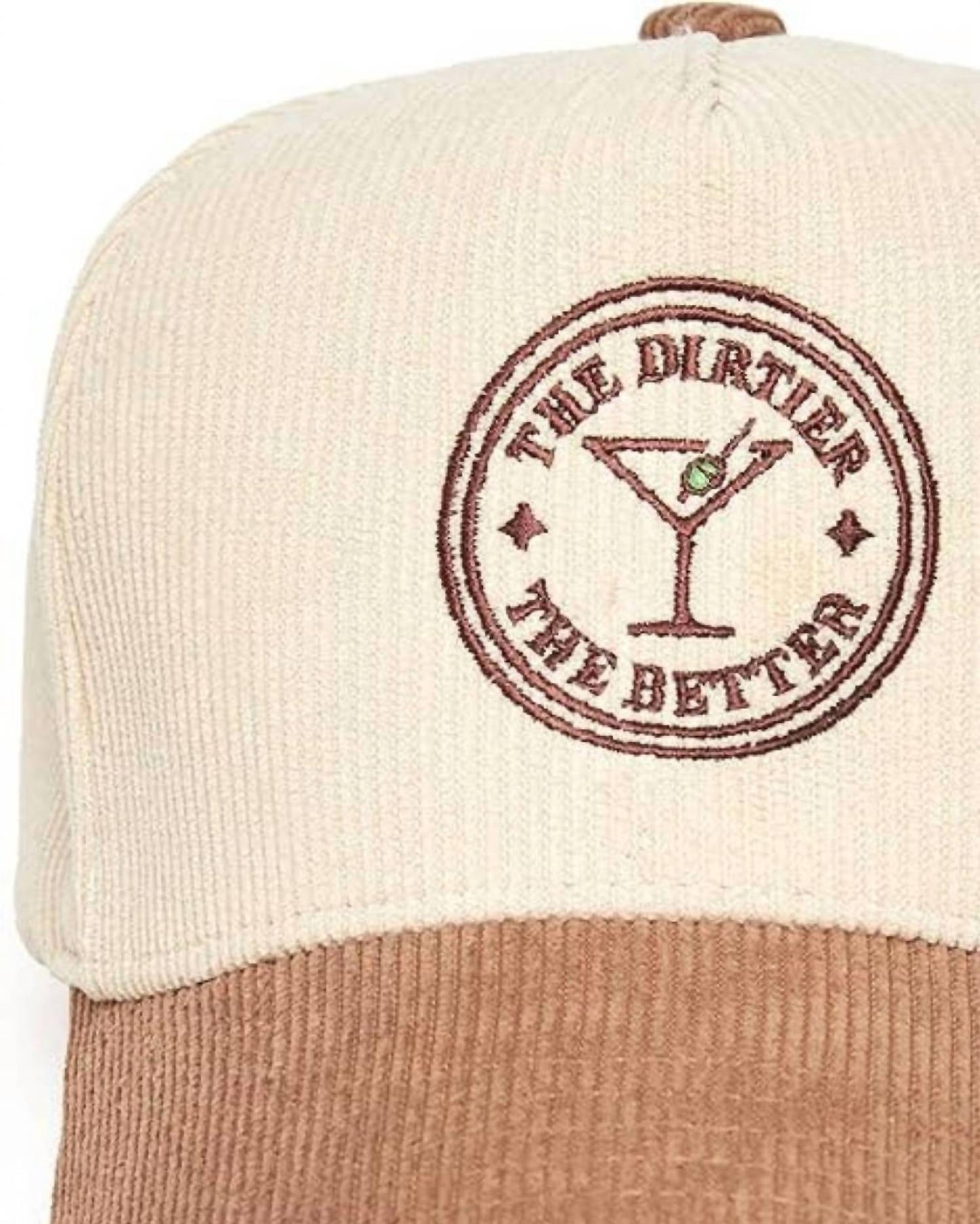 Unisex Two Tone Corduroy Martini Hat