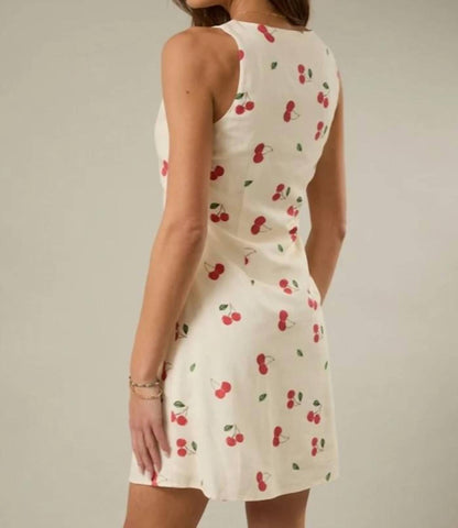 Cherry Printed Mini Dress