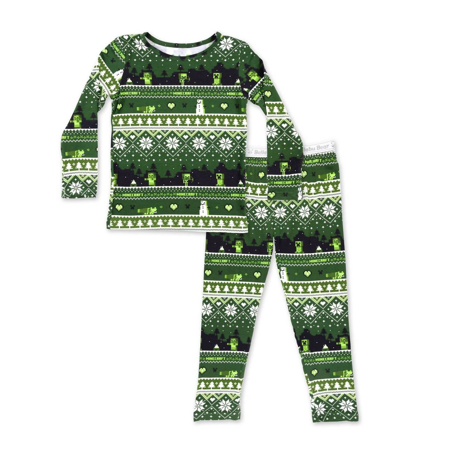Minecraft Creeper Holiday Bamboo Pajamas