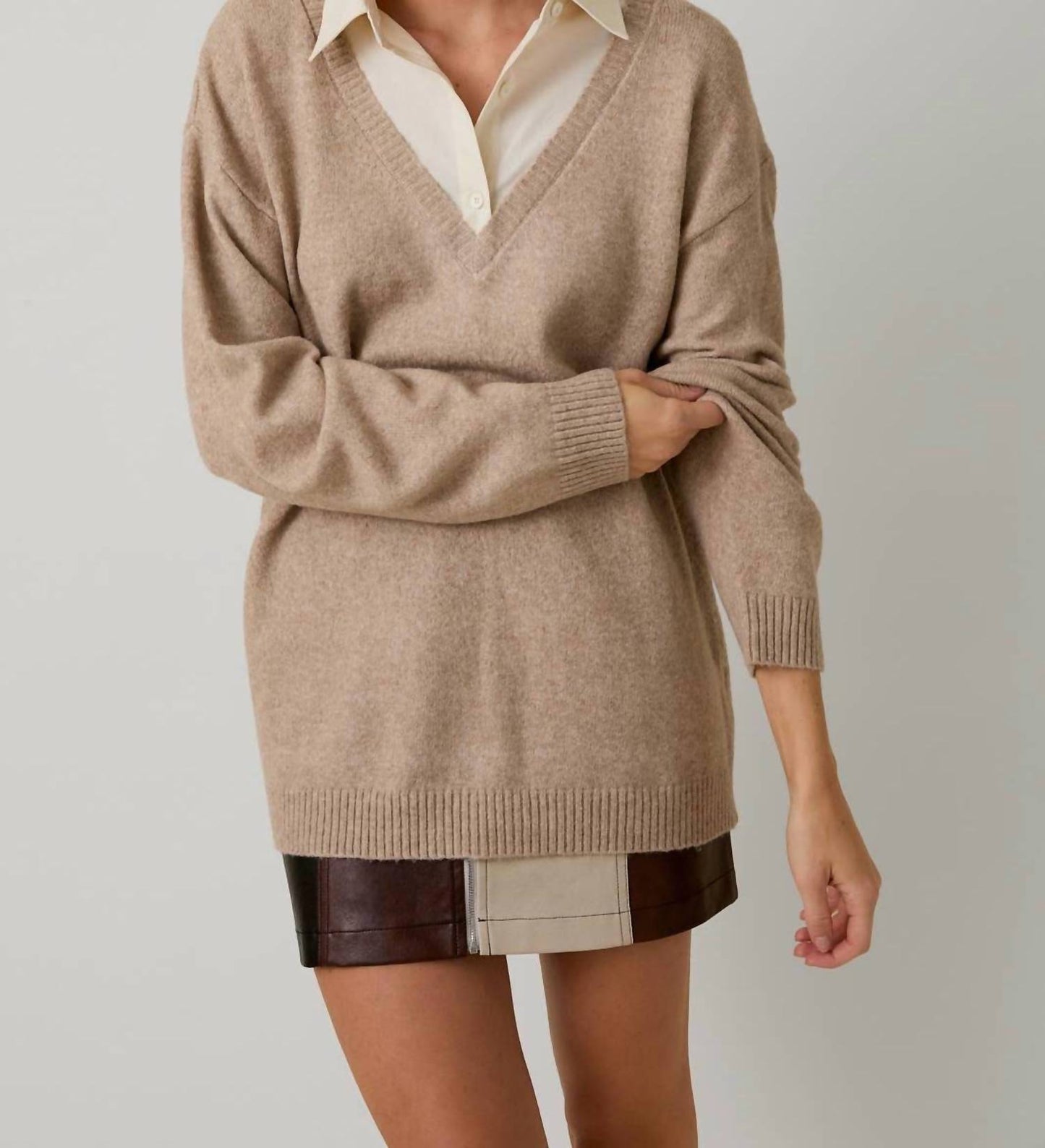 Layered Pull Over Sweater Top