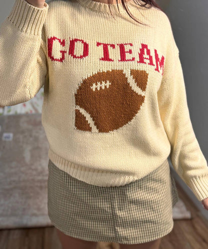 Go Team Football Graphic Sweater