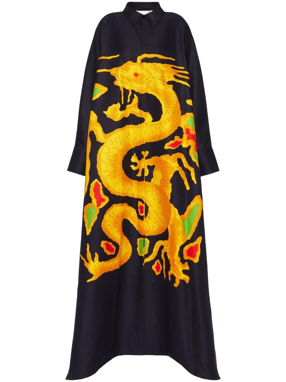 Valentino - Graphic Print Faille Shirt Dress - Rack Hunt