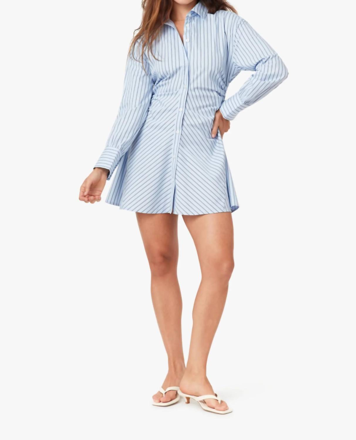 Stripe Mini Shirt Dress