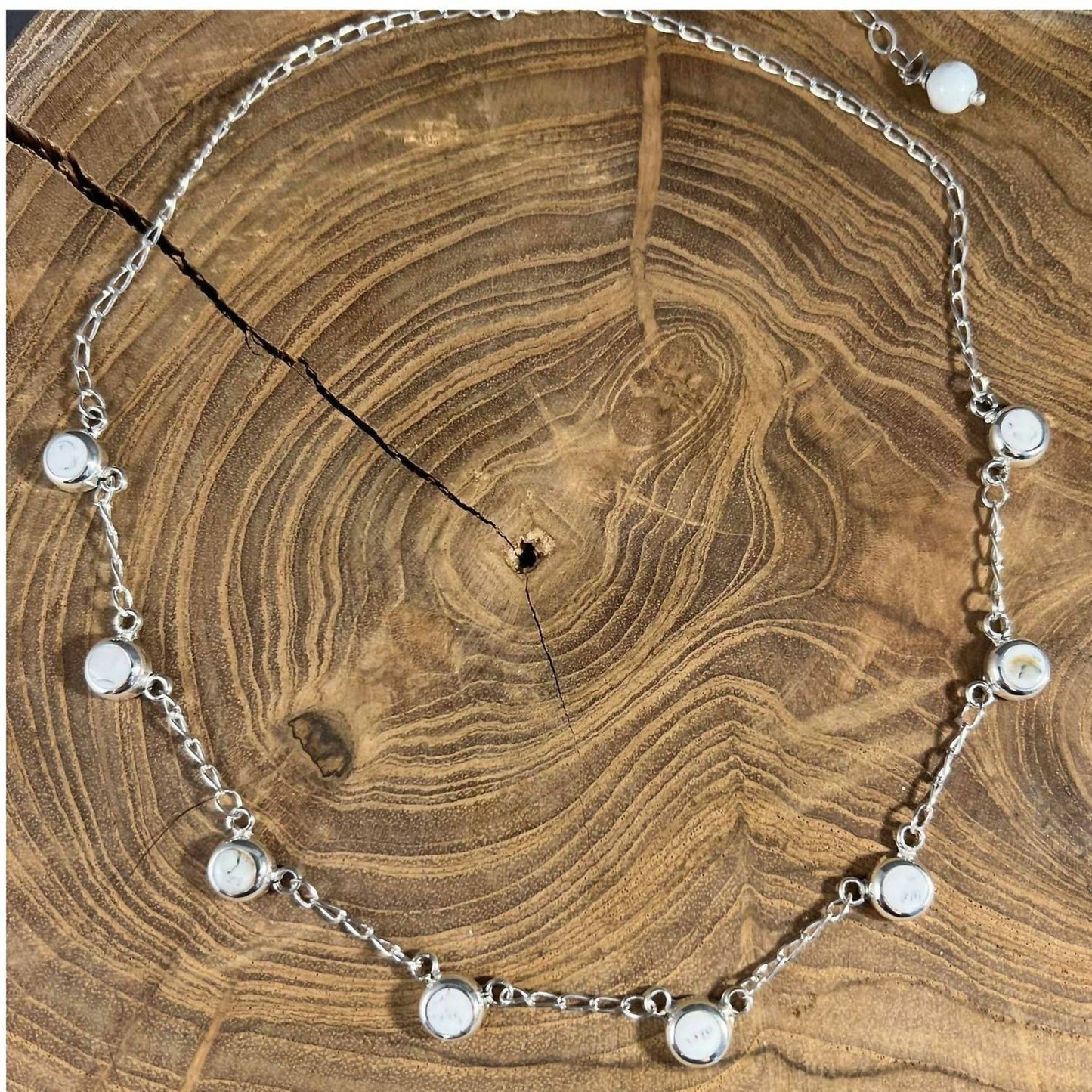 Women's Howlite Station Necklace