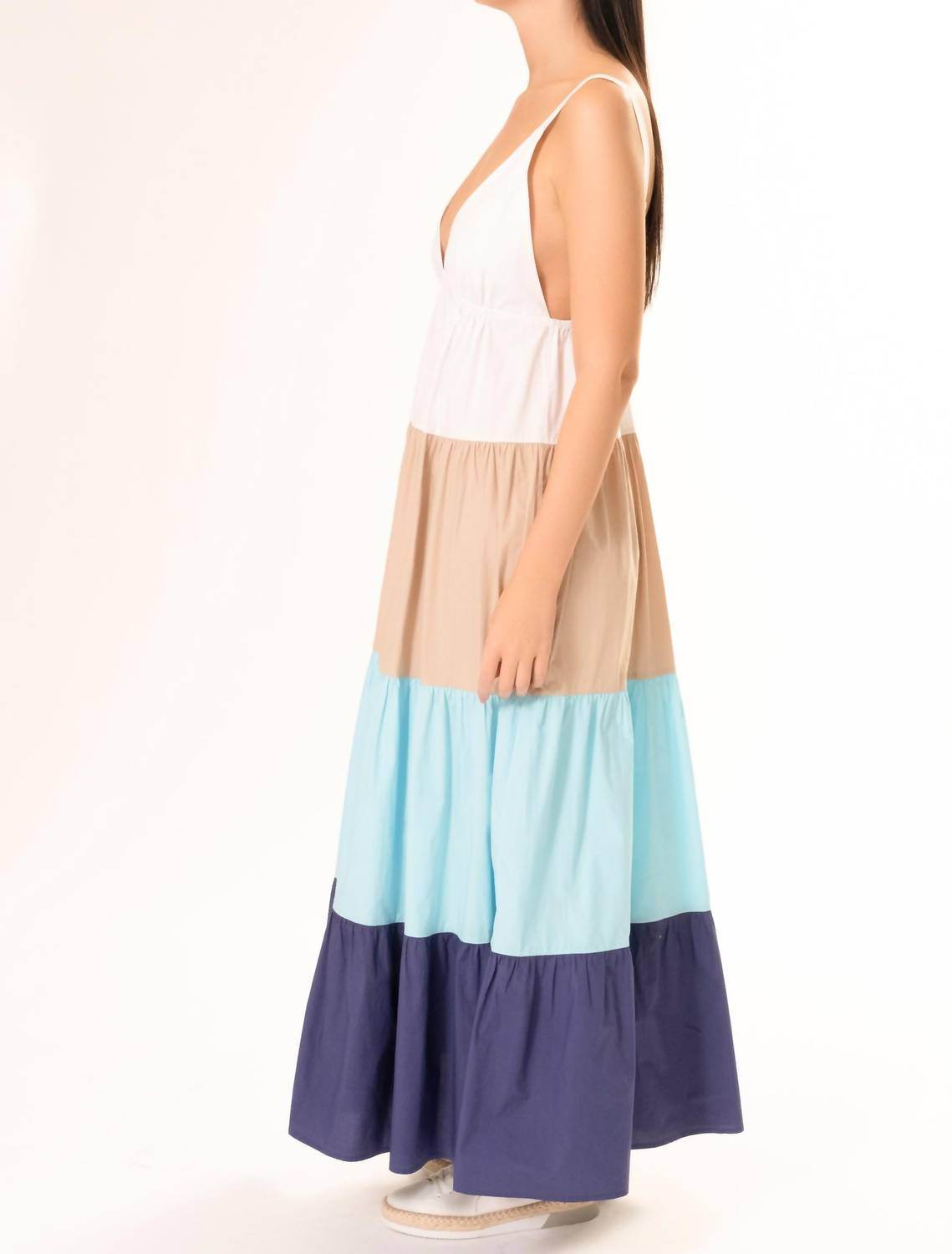 Area Stars - Colorblock Tiered Maxi Dress - Rack Hunt