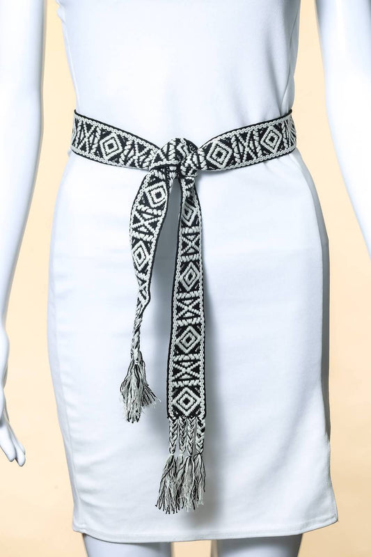 Women's Boho Pattern Embroidered Braided Belt