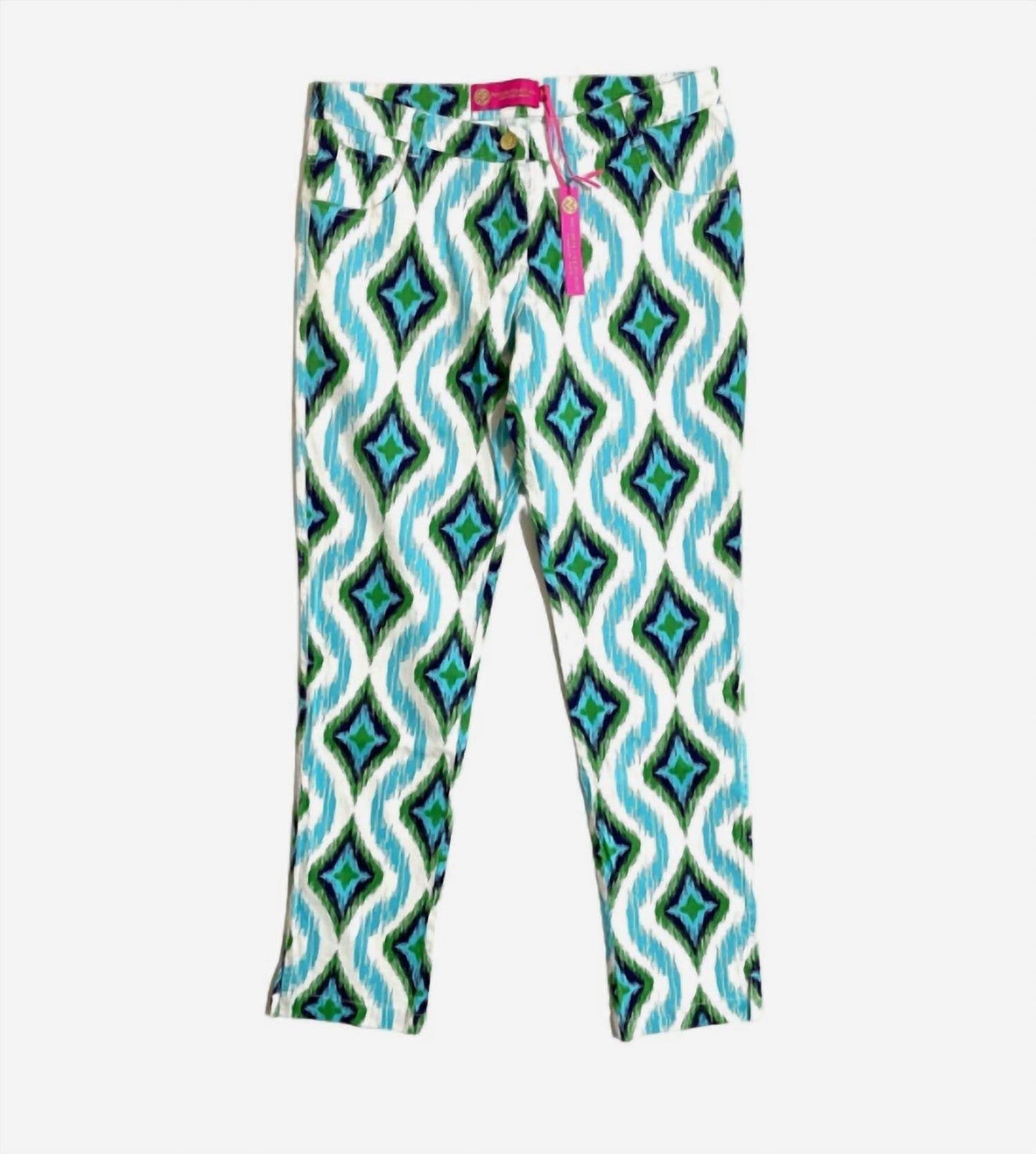 Macbeth Collection - Colored Printed Casual Pants - Rack Hunt -