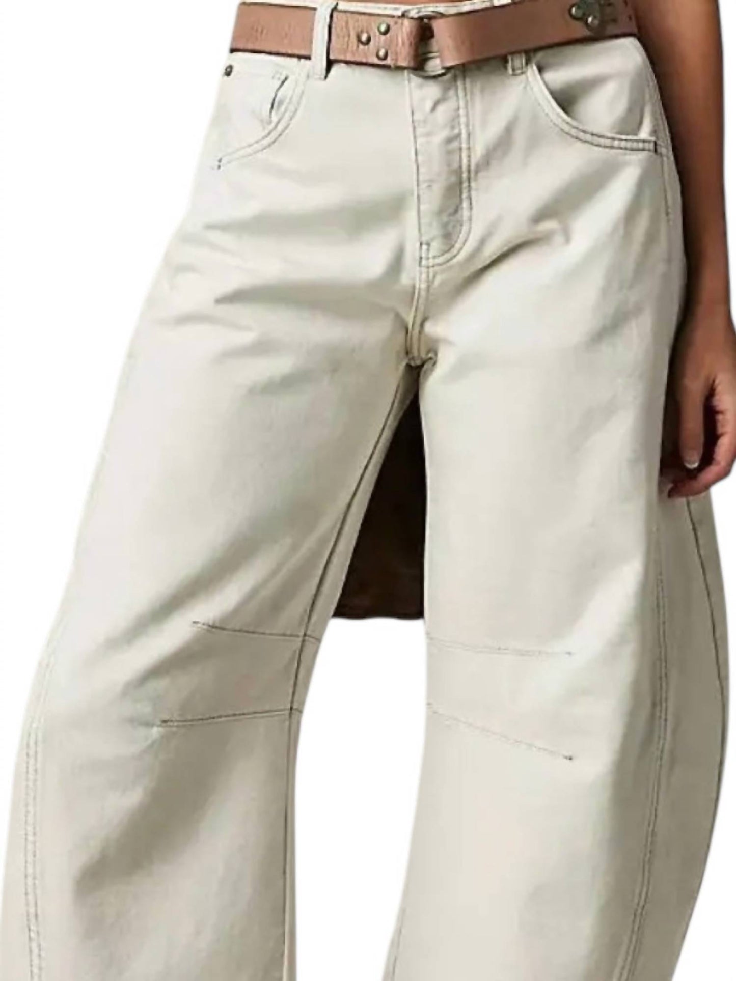 Women's Mid Rise Loose Barrel Jeans