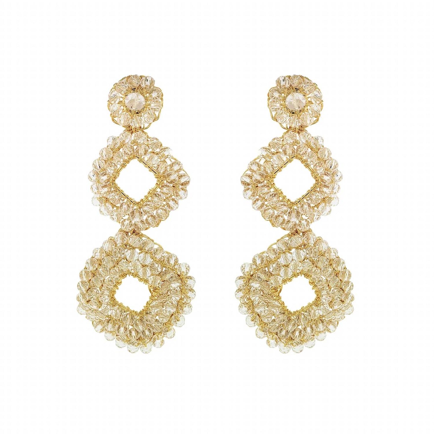 Women's Anne Cascade Handmade Crochet Earrings