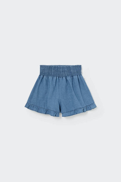 Girl's Twill Denim Shorts Set
