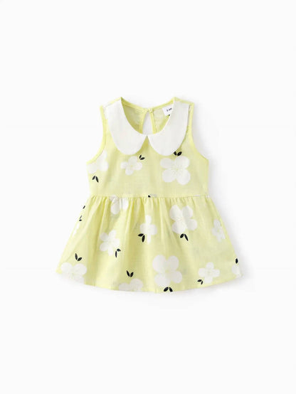 Kid's Peter Pan Collar Floral Dress