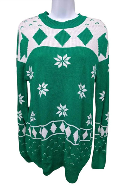 Tres Chic - Women's Snowflakes Diamonds Sweater - Rack Hunt
