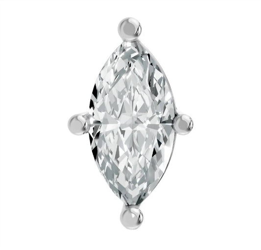 Women's Marquise Shape 4 Prong Push Back Studs