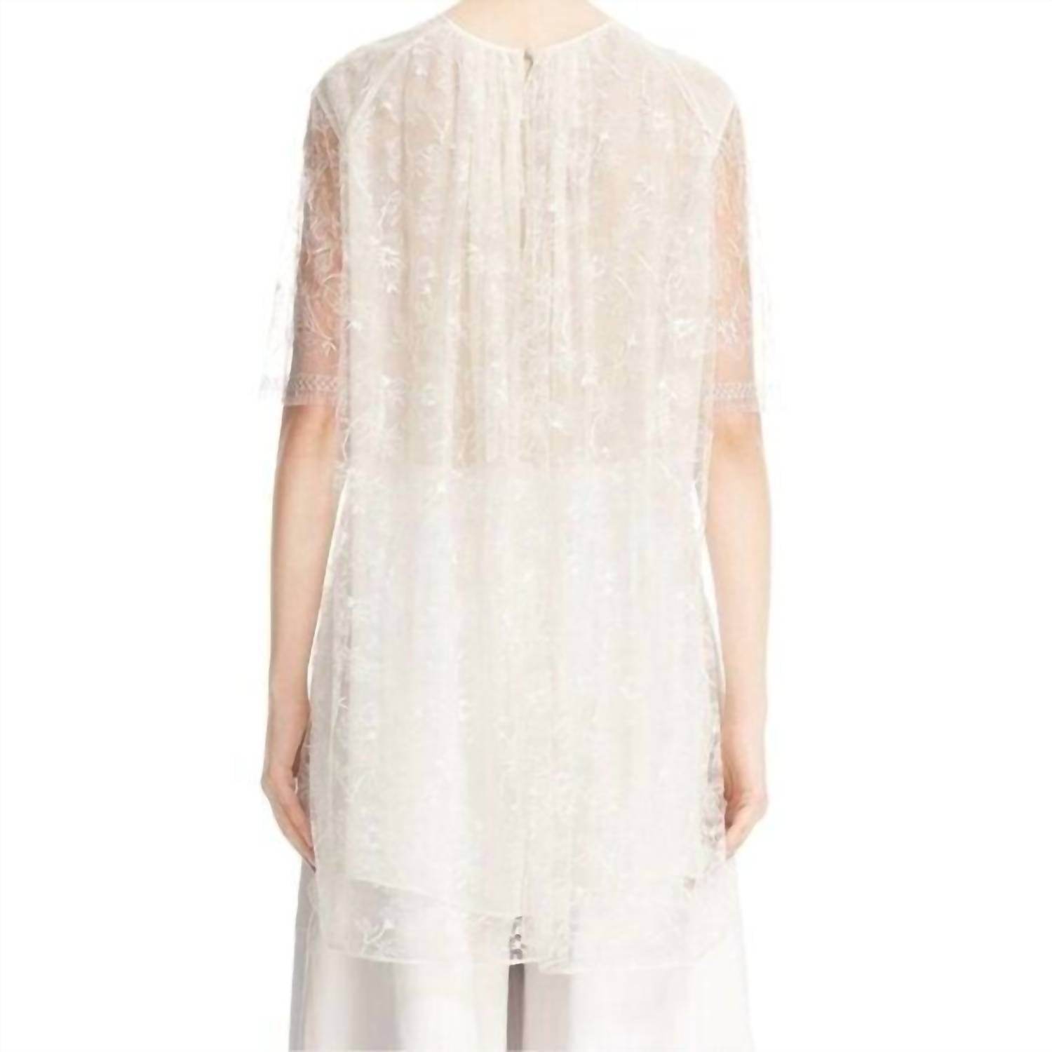 Adam Lippes - Sheer Floral Lace Tunic Top - Rack Hunt -
