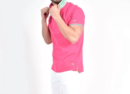 Double Sided Multi Colored Striped Collar Polo