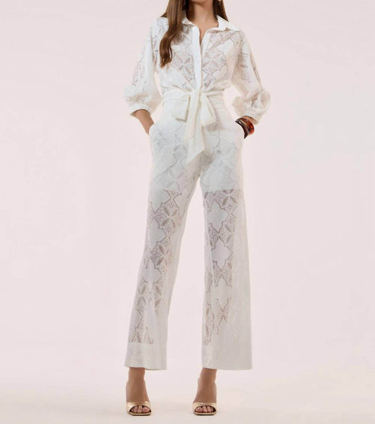 Strass - Lace Blouse And Pants Set - Rack Hunt -