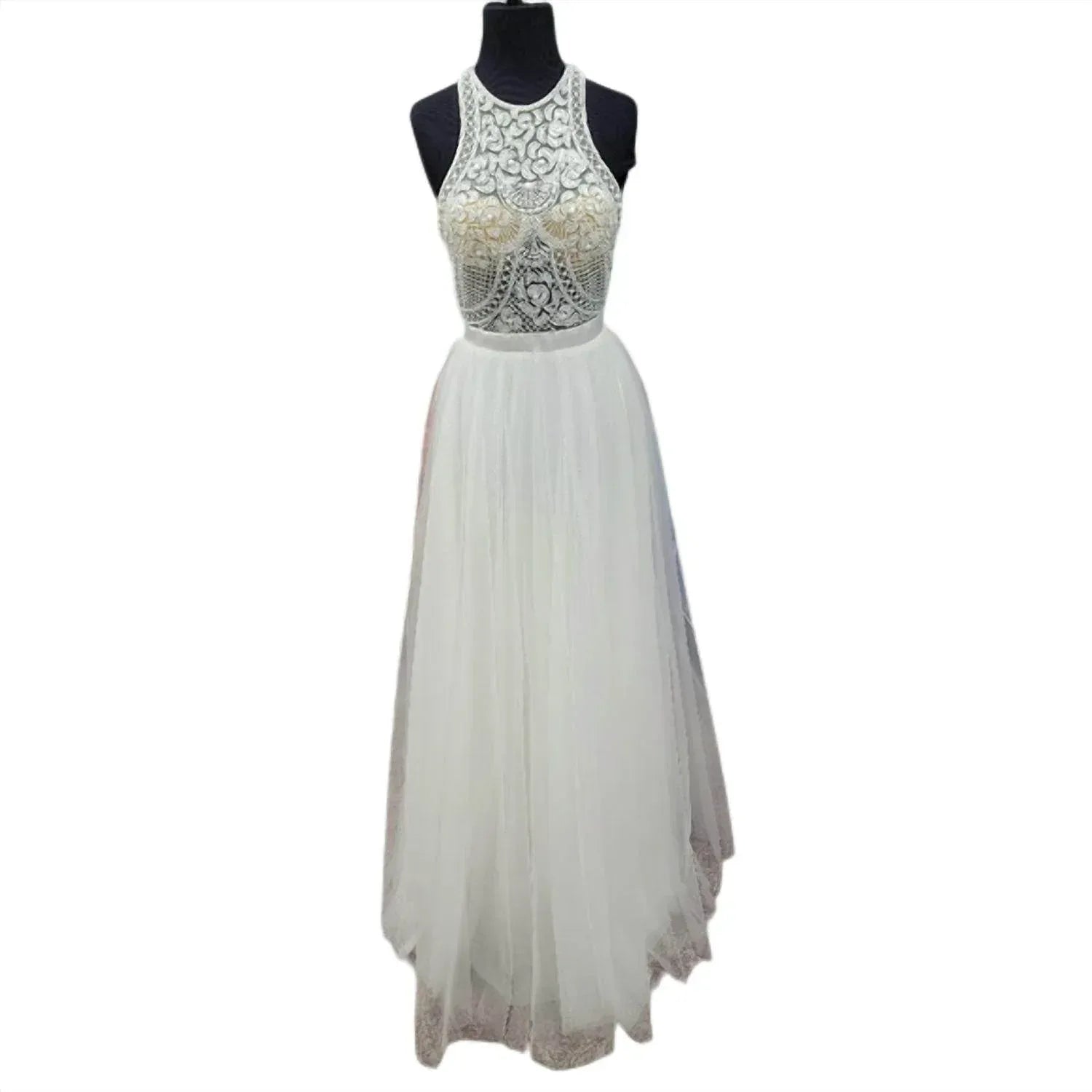 Precious Formals - Beaded Illusion Formal Ball Gown - Rack Hunt