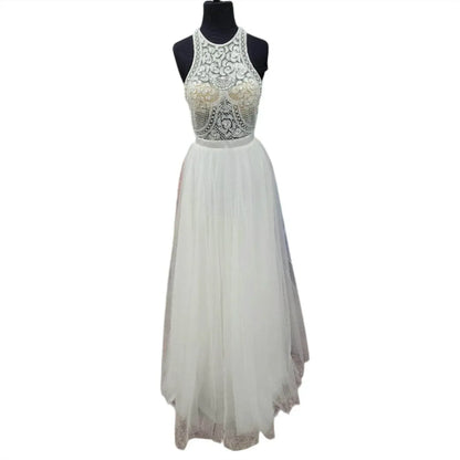 Precious Formals - Beaded Illusion Formal Ball Gown - Rack Hunt