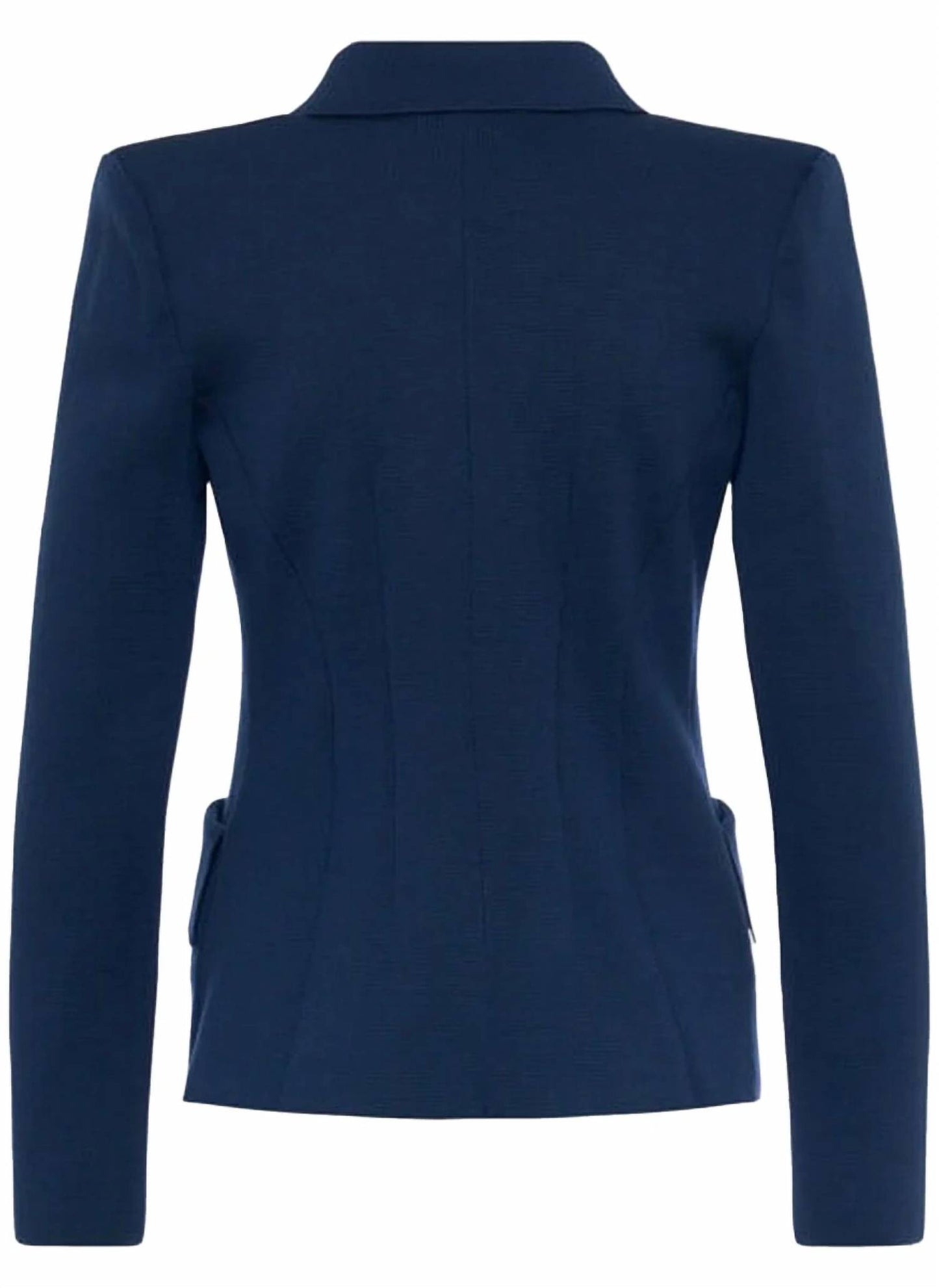 Double-Breasted Knitted Jacket with Buttons