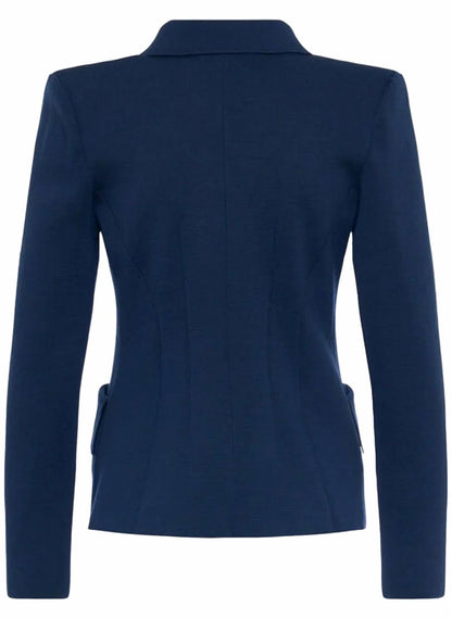 Double-Breasted Knitted Jacket with Buttons