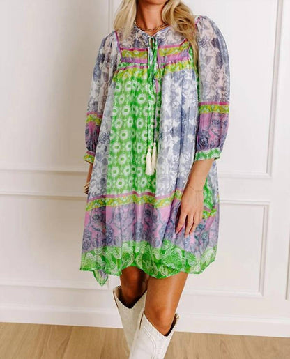 Ella Patchwork Short Dress