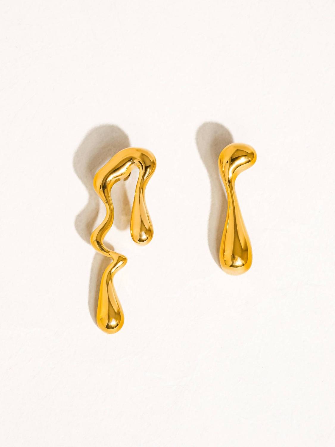 Women's Roma Non-tarnish Mismatch Melted Earring
