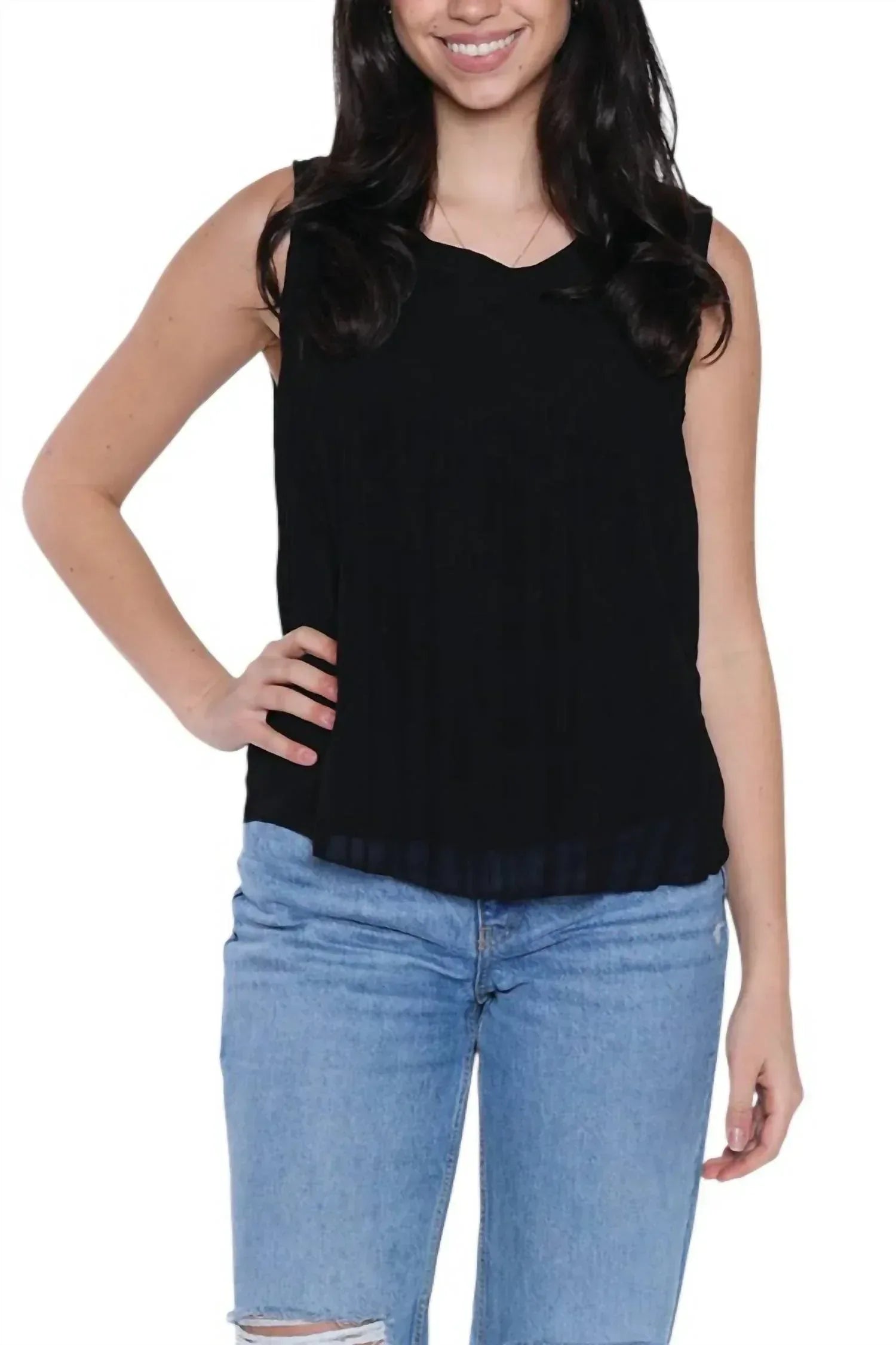 Papa Fashions - Chloe Scoop Neck Sleeveless Tank - Rack Hunt
