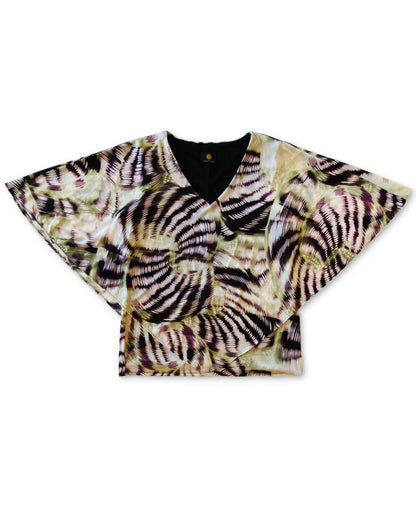 Women's Short-Sleeve Printed Blouse - Petite