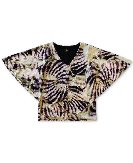 Women's Short-Sleeve Printed Blouse - Petite