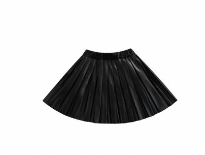 The New Class - Girl's Megan Faux Polyurethane Pleated Skirt - Rack Hunt